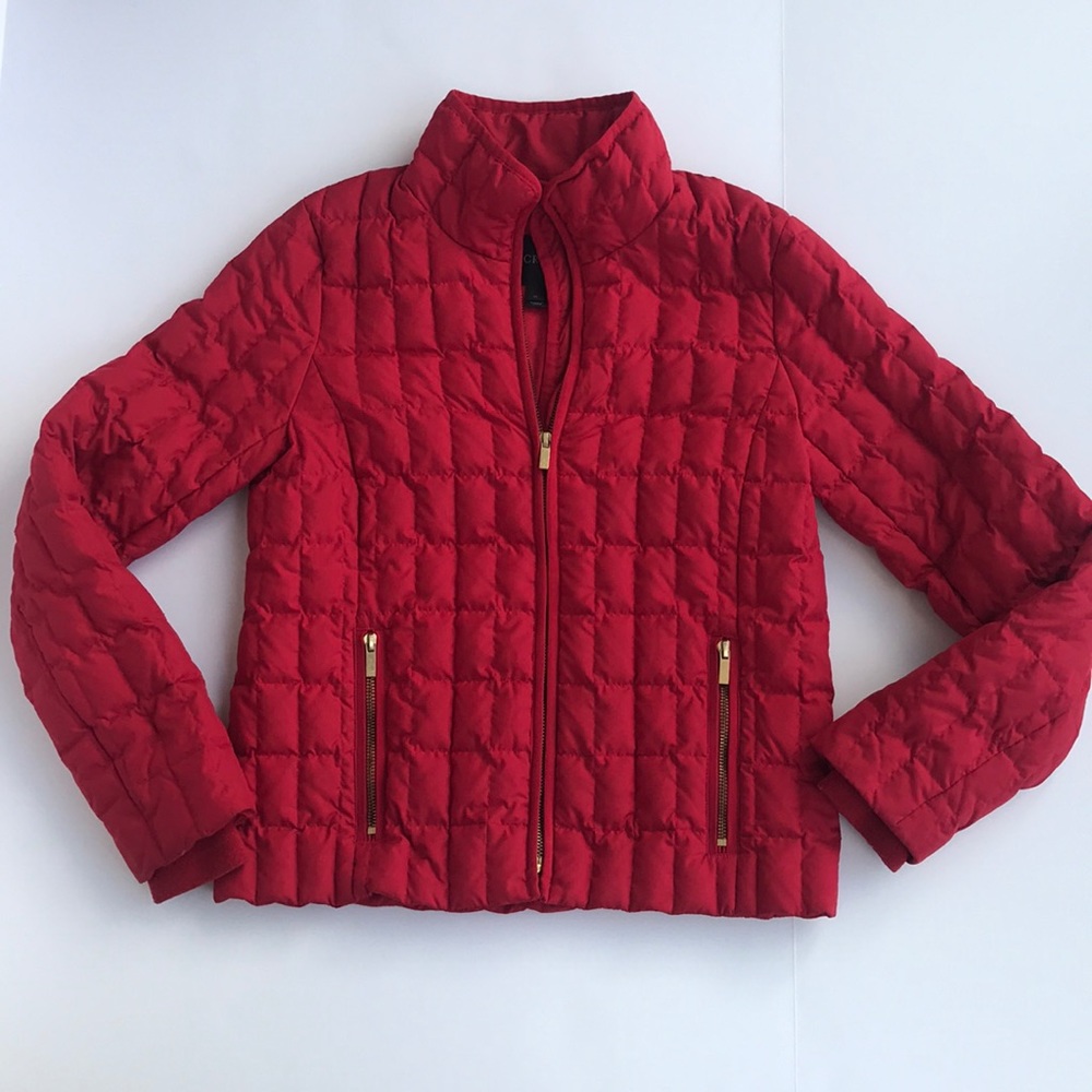 J Crew Snowcap Down Jacket Red Size Xs - image 1